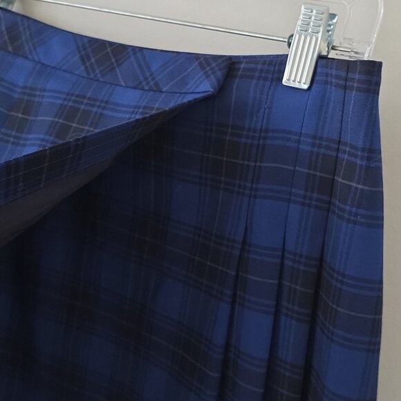 BROOKS BROTHERS | Wrap Skirt Wool Plaid Academia Sz 2 - Picture 2 of 6